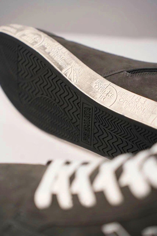 Замшевые кроссовки с мехом Premiata high-top - Brown	