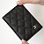Кожаная обложка на паспорт Chanel quilted 14.5x10 см
