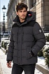 Утеплённая тёмно-серая куртка Moncler Grenoble