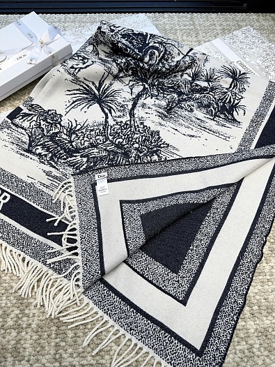 Шарф Dior Dioriviera Toile de Jouy Palms premium 140x140 см   