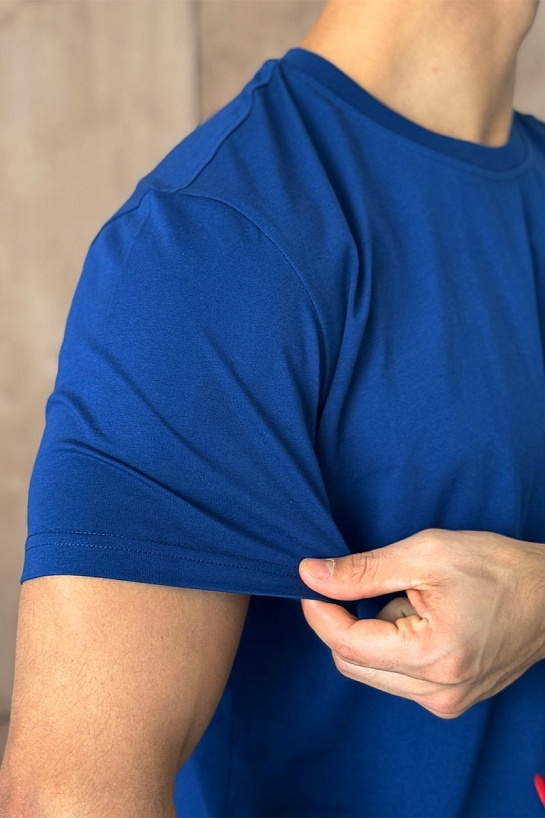 Мужская тёмно-синяя футболка Hugo Boss