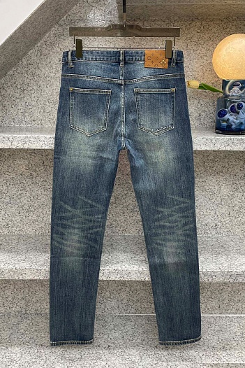 Мужские джинсы Louis Vuitton signature logo - Blue   