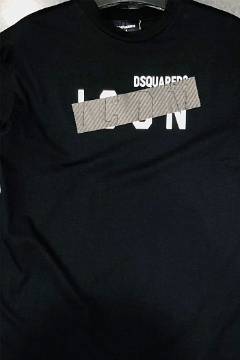 Мужская футболка Dsquared2 Tape Detail - Black   