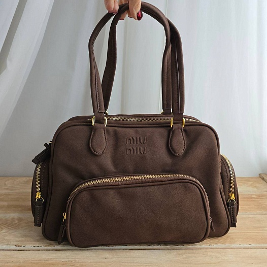 Замшевая сумка MIU MIU 30x19 см - Brown   