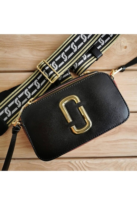 Кожаная сумка Marc Jacobs 25x16 см - Black