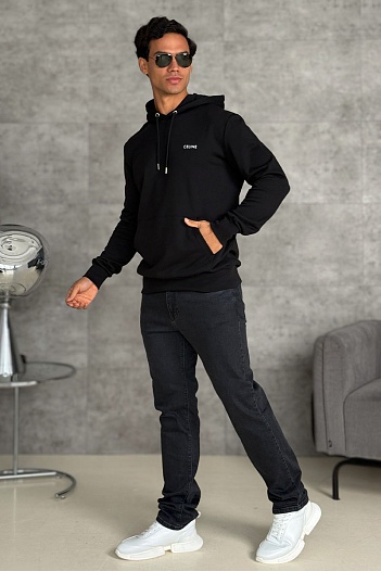 Мужское худи Celine чёрного цвета   