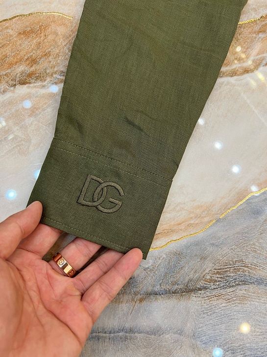Льняная рубашка Dolce & Gabbana Premium - Khaki