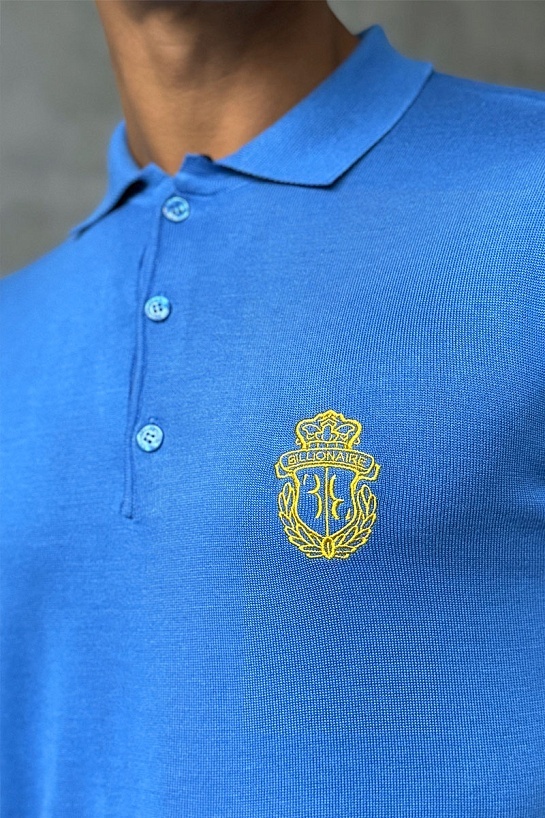 Классическое мужское поло Billionaire синего цвета