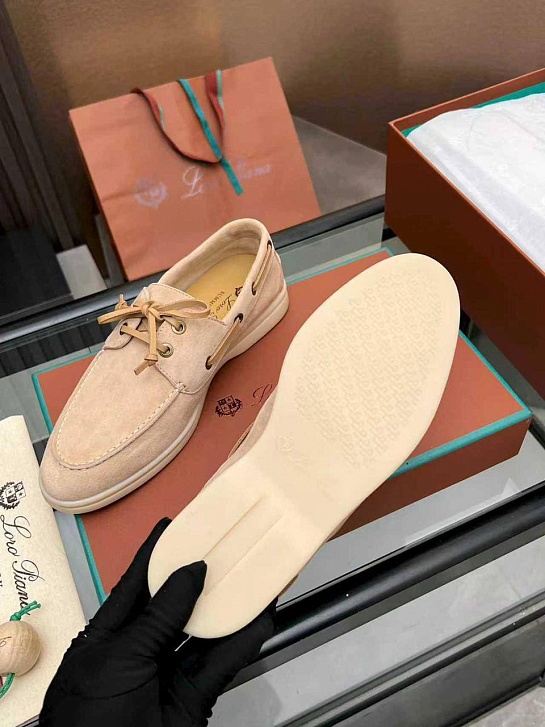 Женские замшевые лоферы Loro Piana premium