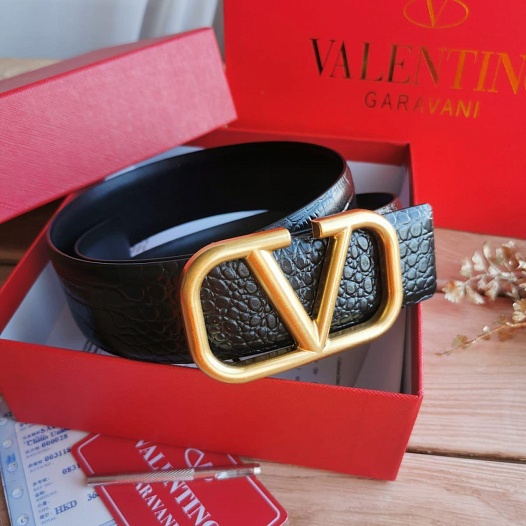 Кожаный ремень Valentino (ширина 4 см)   