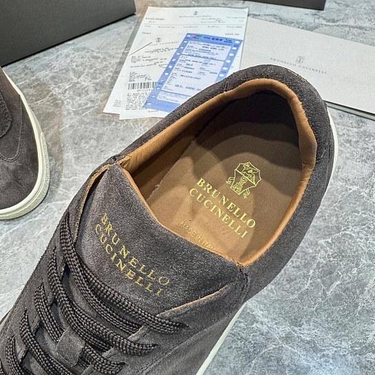 Мужские замшевые кроссовки Brunello Cucinelli