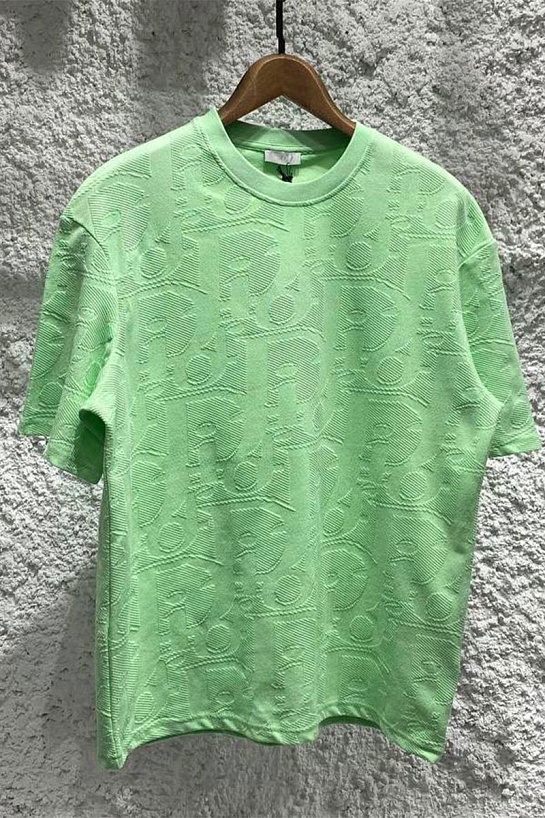 Мужская футболка Dior зелёного цвета