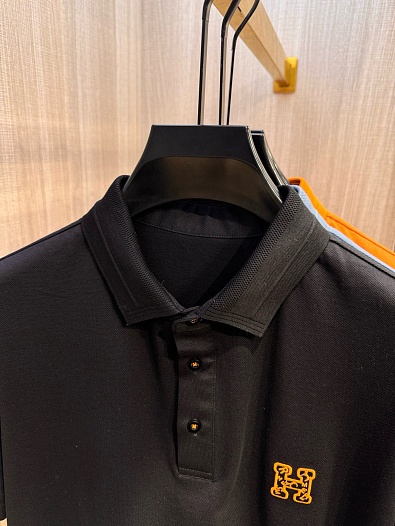 Мужское поло Hermes Premium - Black   