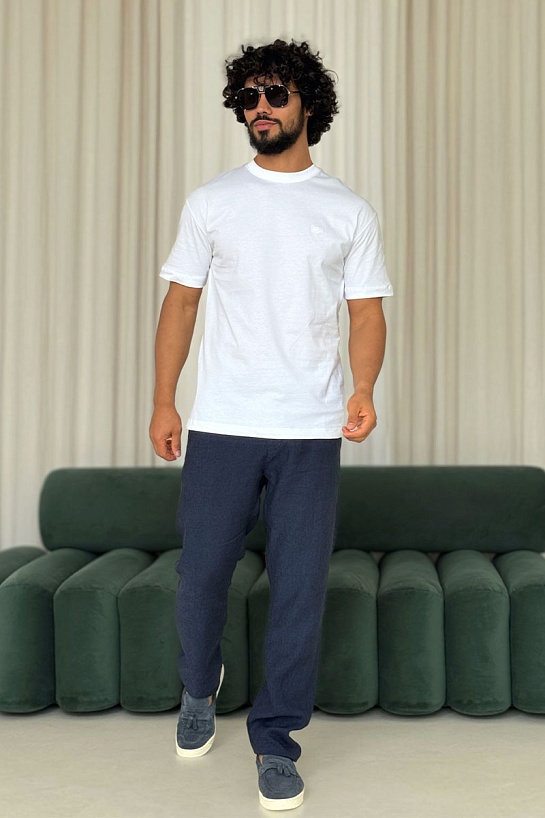 Мужская белая футболка Loro Piana
