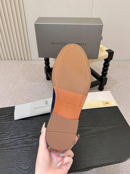 Замшевые ботинки Brunello Cucinelli derby - Blue