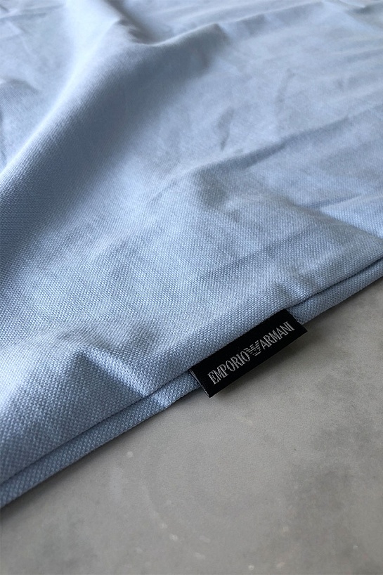Голубое мужское поло Emporio Armani 7