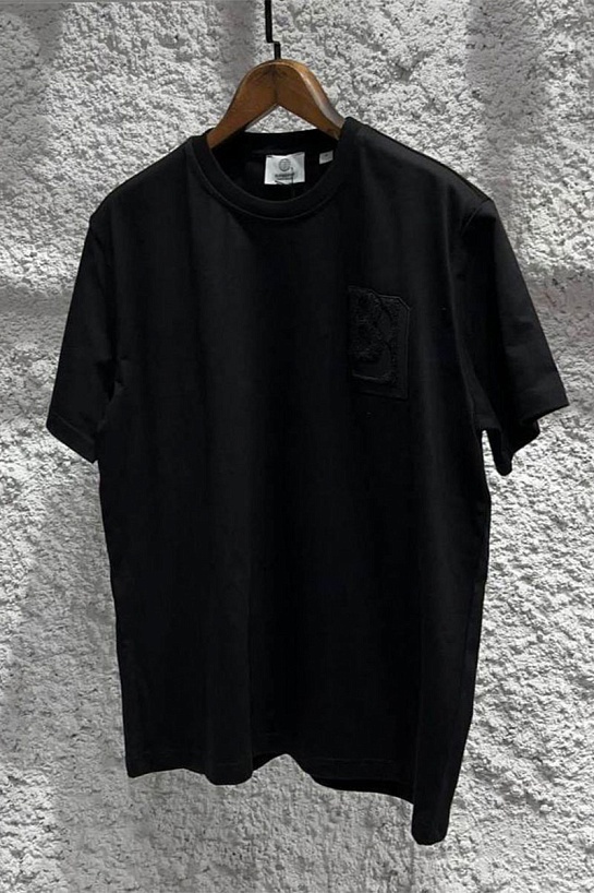 Чёрная оверсайз футболка Burberry Letter Graphic