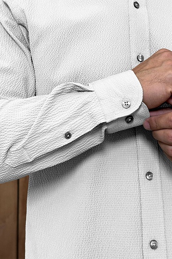 Мужская белая рубашка Etro Pegasus logo   