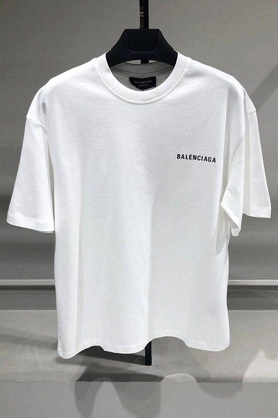 Белая оверсайз футболка Balenciaga logo-print