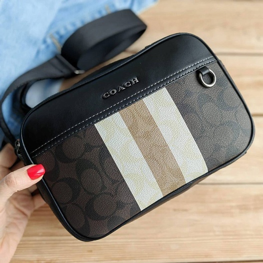 Кожаная сумка Coach Graham 25x18 см (3 расцветки)   