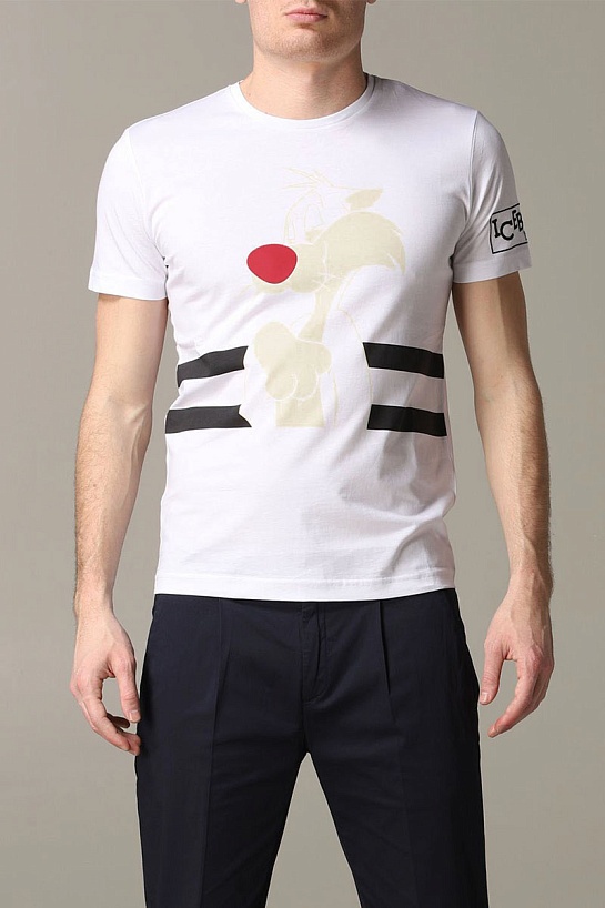 Мужская белая футболка Iceberg x Looney Tunes