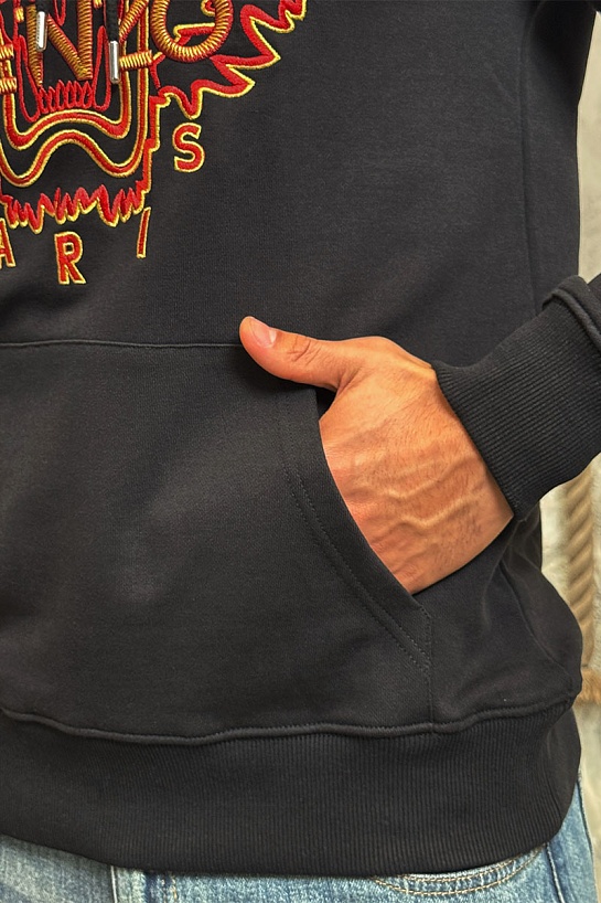 Мужское чёрное худи Kenzo The Year of the Tiger