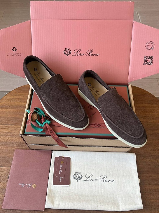 Замшевые лоферы Loro Piana Premium - Brown