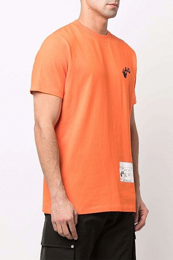 Оранжевая оверсайз футболка Off-White Teenage Engineering   