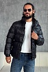 Чёрная глянцевая куртка Hugo Boss