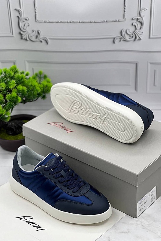 Мужские кроссовки Brioni синего цвета
