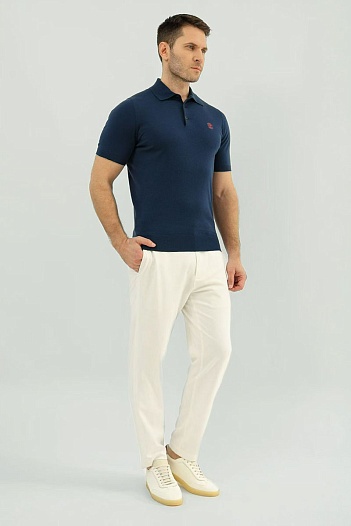 Мужское синее поло Brunello Cucinelli premium   