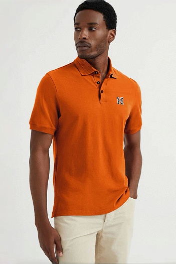 Мужское поло Hermes Premium - Orange   