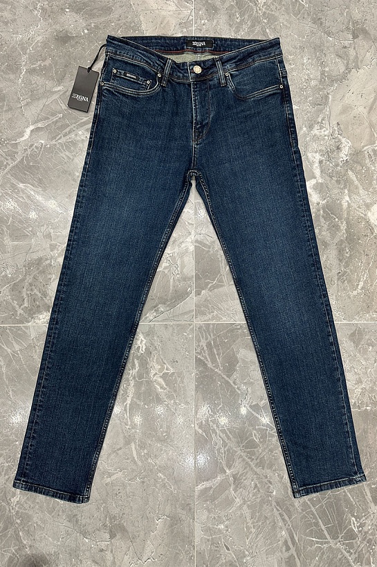 Джинсы тёмно-синего цвета Ermenegildo Zegna Regular Fit