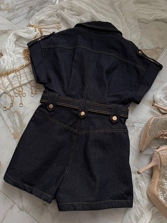 Женский джинсовый костюм Zimmermann синего цвета