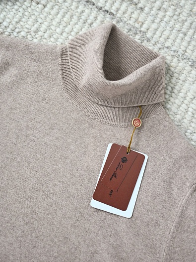 Мужская водолазка Loro Piana Premium - Light Tan   