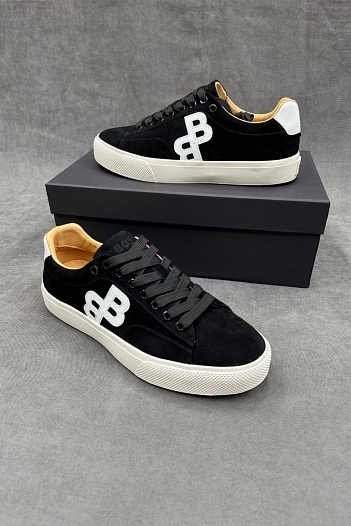 Замшевые кроссовки Hugo Boss Aiden - Black   