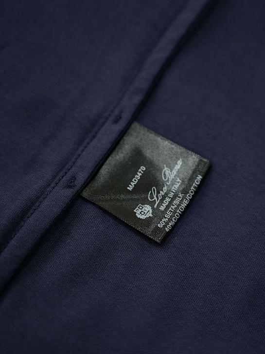 Мужская тёмно-синяя футболка Loro Piana premium