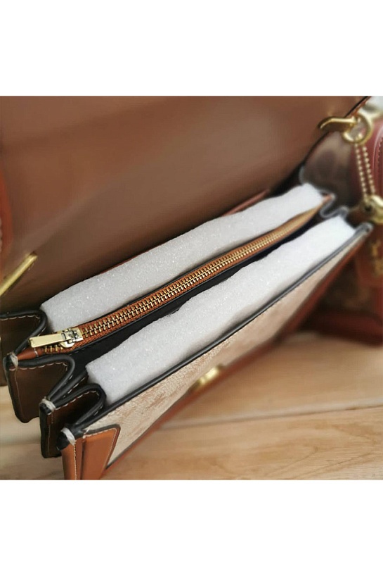 Женская сумка Coach Riley monogram crossbody 22x17 см (2 расцветки)