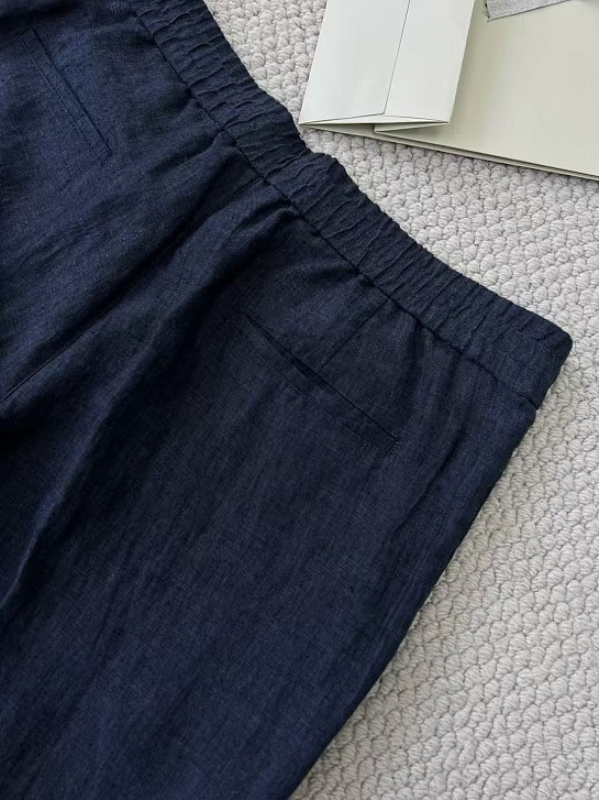 Льняные брюки Brunello Cucinelli Premium - Navy