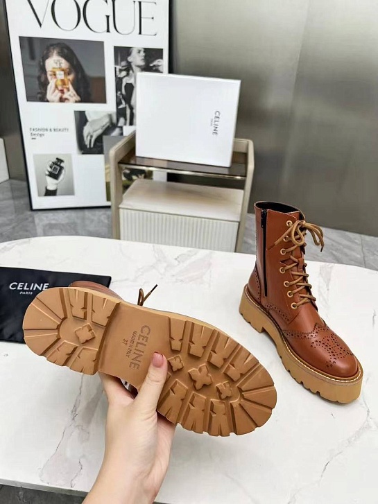 Женские кожаные ботинки Celine