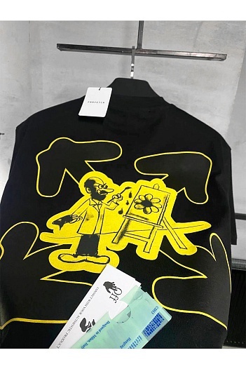 Чёрная оверсайз футболка Off-White Lvr Exclusive Arrow   