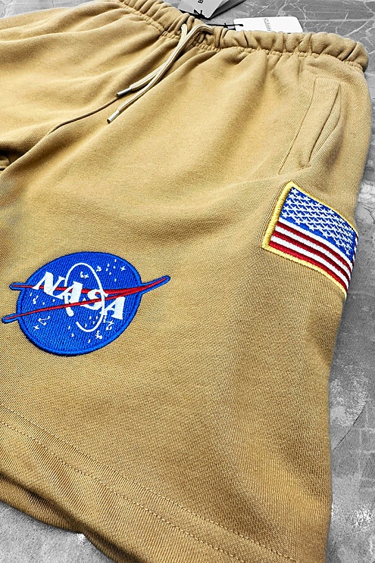 Мужские бежевые шорты Balenciaga x Nasa Apollo