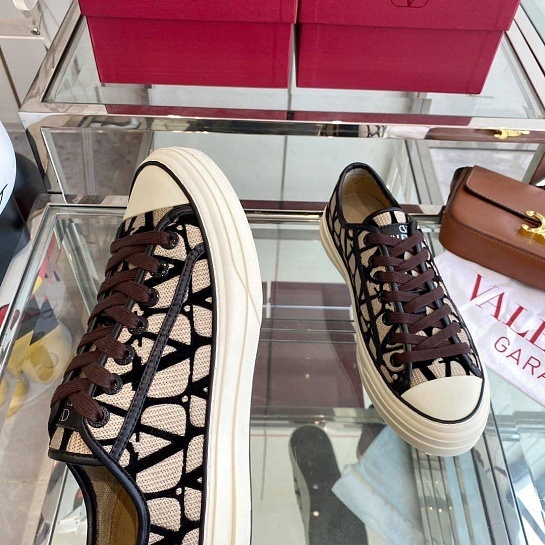 Женские кеды Valentino Toile Iconographe Totaloop Premium - Brown