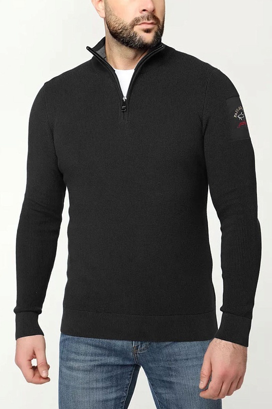 Мужской чёрный джемпер Paul & Shark zip-up