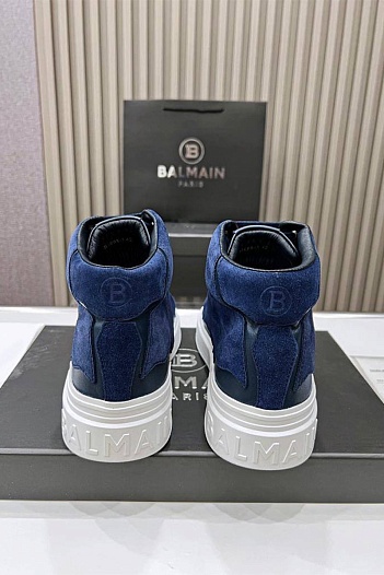 Замшевые кроссовки Balmain Paris High-Top   