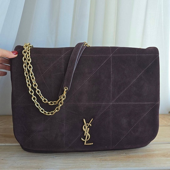 Женская замшевая сумка Yves Saint Laurent 45x32 см