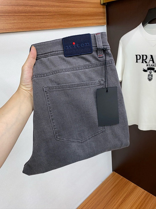 Мужские серые джинсы Kiton Premium
