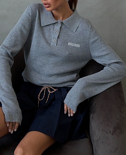 Женская серая кофта MIU MIU   