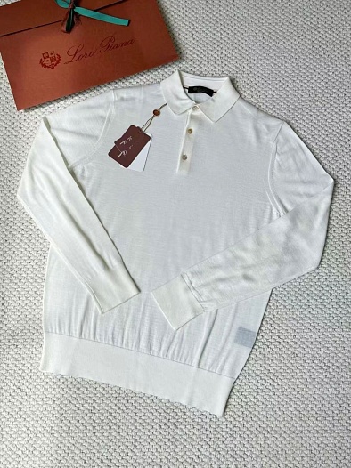 Поло с длинным рукавом Loro Piana Premium - Beige   