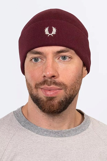 Шапка Fred Perry logo-embroidered - Wine Berry   